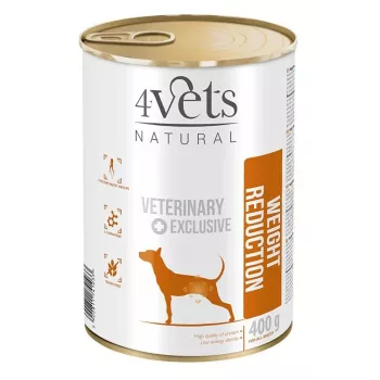 4VETS Natural Weight Reduction Cão - Comida húmida para cães - 400 g