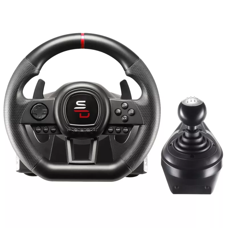 Volante + pedais + joystick Subsonic SA5658 preto USB para PlayStation 4 Xbox One