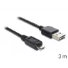 Cabo USB DeLOCK EASY-USB 2.0-A - USB 2.0 Micro-B 3 m