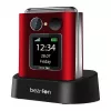 Telemóvel de concha Beafon Fold 10 Silver Line vermelho-prateado Dual SIM