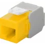 Wentronic Goobay CAT 6a KeyStone conector fêmea RJ45, não blindado, 500 MHz, amarelo-branco (90691)