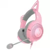 Razer Kraken Kitty V2 RZ04-04730200-R3M1 auscultadores gaming com fio, USB-A, microfone, drivers de 40 mm, Quartz Pink