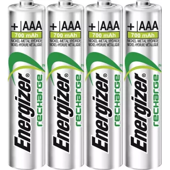 ENERGIZER BATTERY pilhas recarregáveis Recharge Power Plus 700 mAh AAA HR3/4, 4 unid.