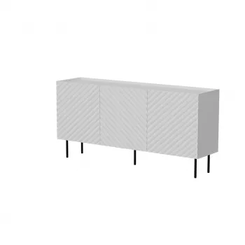Cómoda Cama Meble LUCCA 3D 165x40x80 cm, branca, corpo em aglomerado