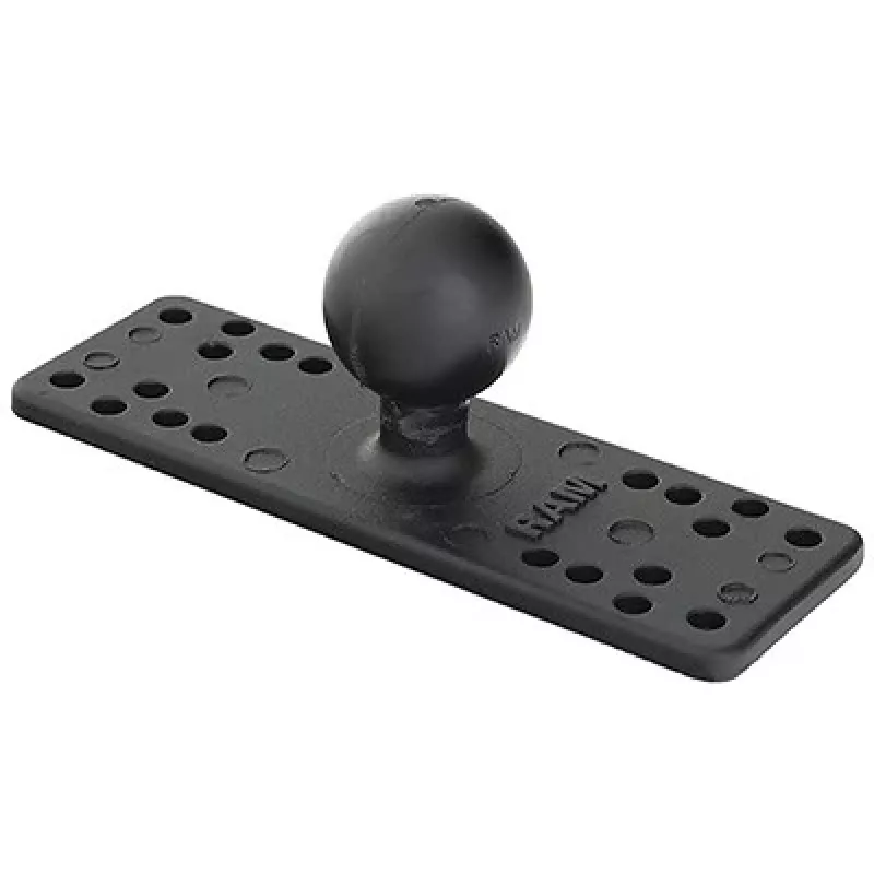 RAM Mounts RAM-111BU suporte de esfera universal para eletrónica marítima, esfera de 1,5″ tamanho C, placa de 6,25 x 2″