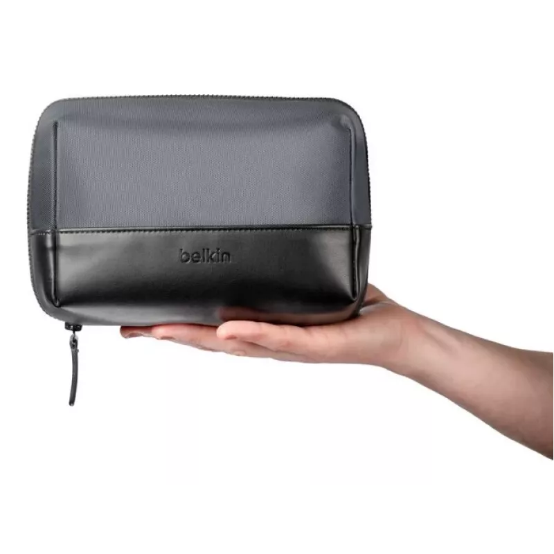 Organizador de viagem Belkin MMA013HQBK design compacto material resistente, bolsa de transporte para cabos e acessórios