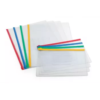 Pasta Forpus, A5, com fecho, em várias cores, transparente