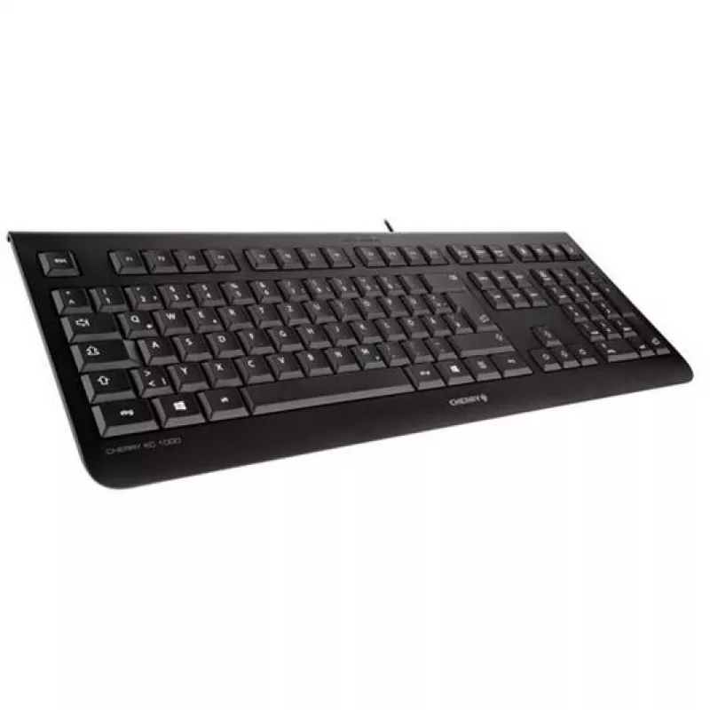 Teclado CHERRY KC 1000 Escritório USB QWERTY espanhol preto