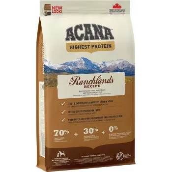 ACANA Highest Protein Ranchlands - Comida seca para cães - 11,4 kg