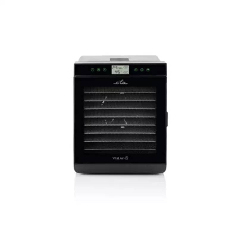 ETA | Desidratador de alimentos | Vital Air II ETA230290000 | Potência 650 W | Número de prateleiras 10 | Controlo de temperatura | Temporizador integrado | Preto