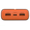 Carregador portátil TRACER EnerGen 20000 mAh, Power Delivery 20W, entrada USB-C, 2 saídas USB-A, suporte para 3 dispositivos, laranja