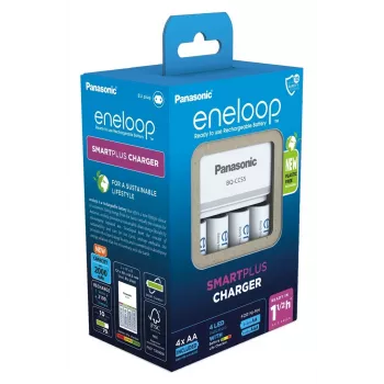Carregador de pilhas PANASONIC Eneloop Smartplus BQ-CC55 + 4x AA 2000 mAh (K-KJ55MCD40E)