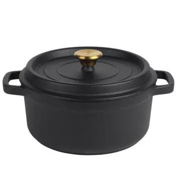 Panela de ferro fundido Russell Hobbs 24 cm, preta