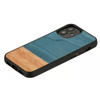 Capa para telemóvel Man and Wood para iPhone 12 mini — Denim preto