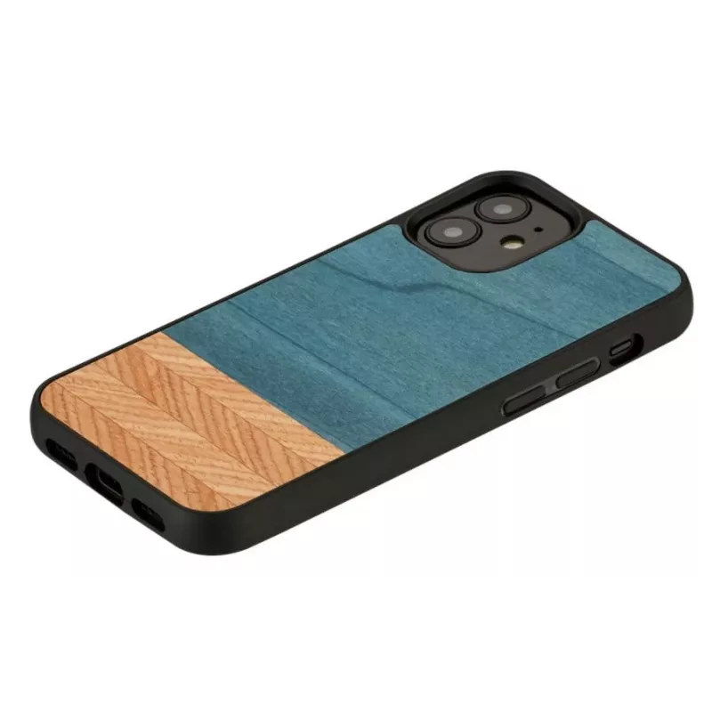 Capa para telemóvel Man and Wood para iPhone 12 mini — Denim preto