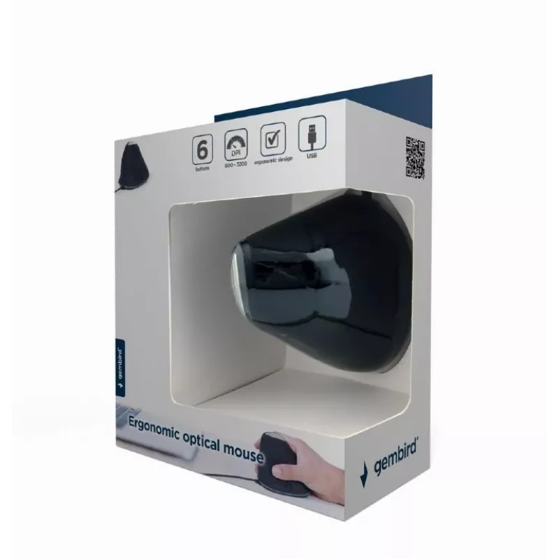 Rato Gembird MUS-ERGO-03 USB Type-A Ótico Destro