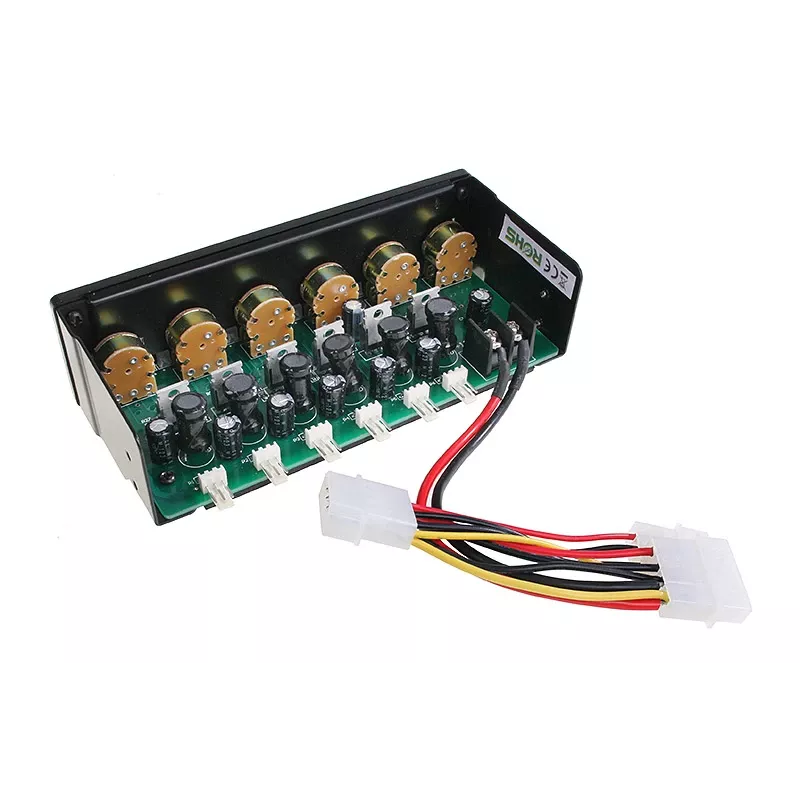 Controlador de ventoinhas Lamptron FC2 4 canais 30 W (PWM/regulação de tensão para ventoinhas de PC)