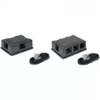Adaptador telefónico RJ-45 F 6x RJ-45 F preto ShiverPeaks BS71400-6SET