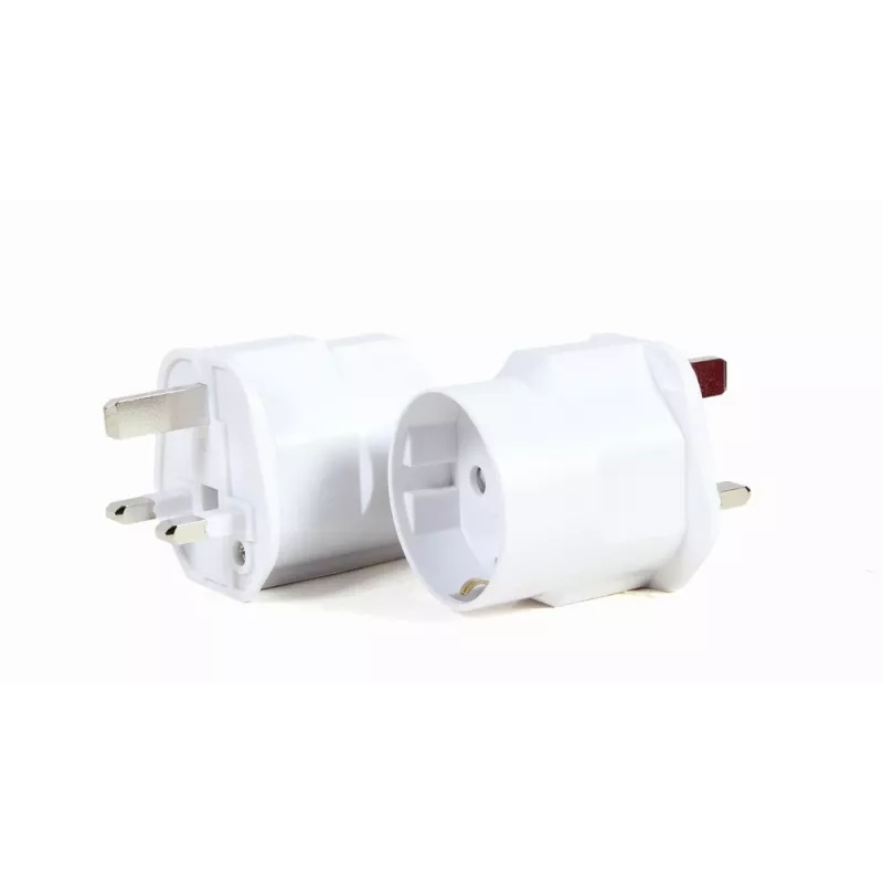 Gembird A-AC-EUFUKM-01 adaptador de corrente AC, tomada EU-Schuko para ficha UK, 13 A
