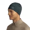 Gorro Buff Merino Lightweight Multistripes Forest — gorro Buff leve de lã merino, unissexo, verde-escuro, 125 g/m²