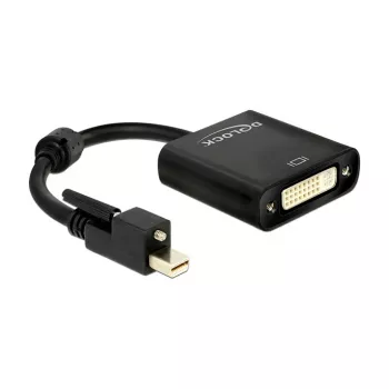 Adaptador de cabo de vídeo DeLOCK 62639 Mini DisplayPort para DVI-I 0,25 m preto