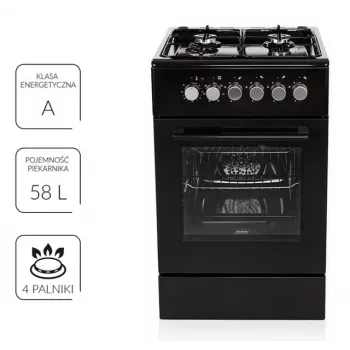 Fogão a gás/elétrico MPM MPM-56-KGM-12B preto