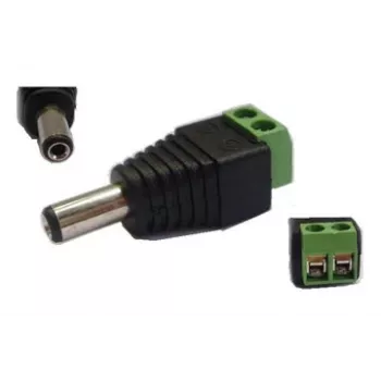 Ficha macho DC oca 5,5 × 2,1 mm da extra digital, modelo PMC, pack de 10