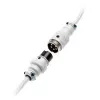 Cabo espiral USB Ducky White Edition DACOC2-WHT1, removível, design espiral branco