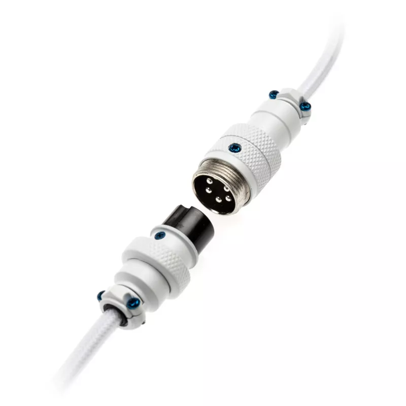 Cabo espiral USB Ducky White Edition DACOC2-WHT1, removível, design espiral branco