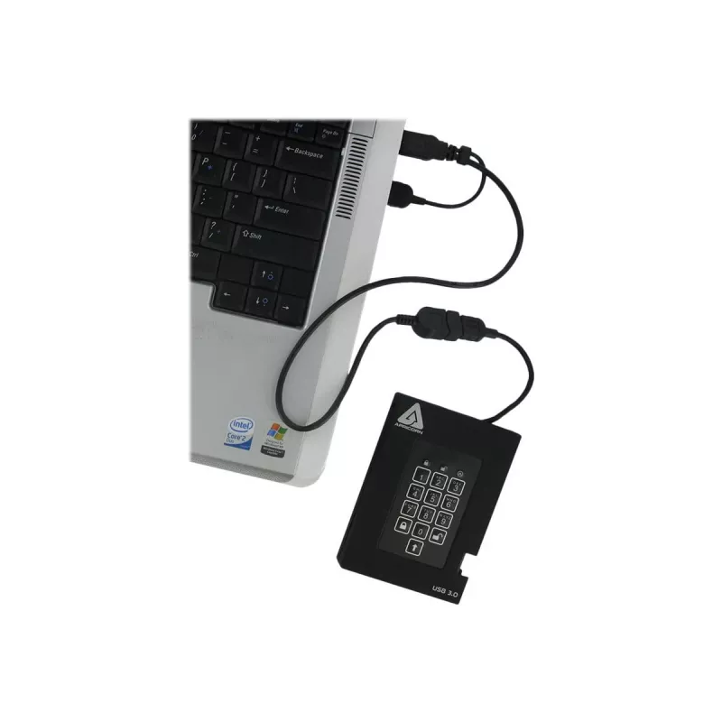 Apricorn SSD ext. 2,5 1TB Aegis Padlock Fortress USB 3.0 256-bit AES-XTS, FIPS 140-2 Lvl2, 4utilizadores (A25-3PL256-S1000F)