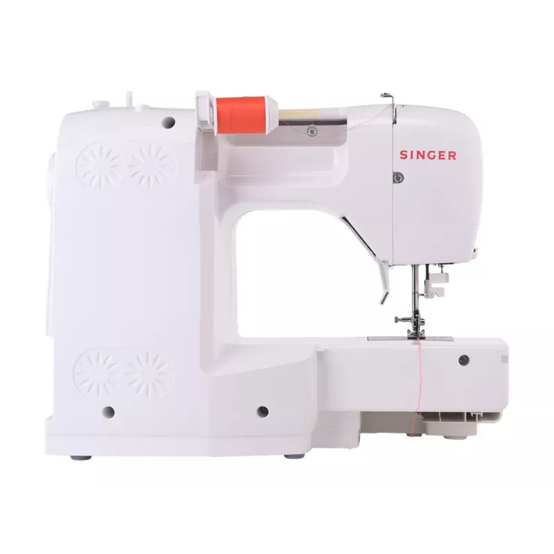 Máquina de costura SINGER C5205, modelo 230239102, máquina de costura doméstica mecânica portátil em laranja coral