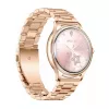 Smartwatch Colmi L28 com caixa dourada e bracelete de aço inoxidável dourada