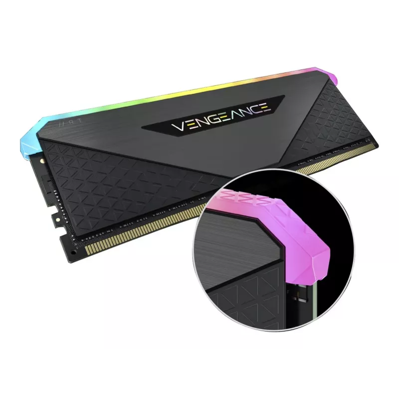 DIMM 32 GB DDR4-3200 2x 16 GB dual kit preto CMN32GX4M2Z3200C16 Vengeance RGB RT INTEL XMP