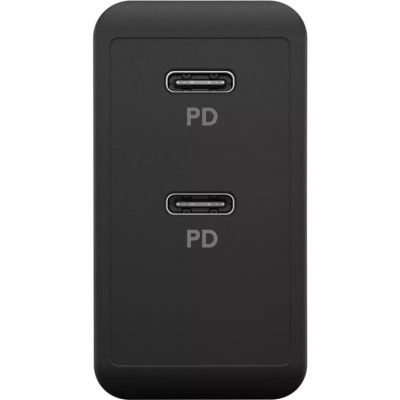 Carregador de interior Goobay 61757 Carregamento rápido USB Type-C 2 Portas Preto