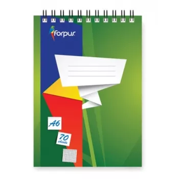 Caderno com encadernação em espiral Forpus, A6/70, quadriculado 0723-004