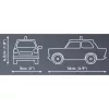 Trabant 601 Polizei, brinquedo de construção