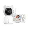 XENON X7202 Câmara inteligente para bebé com monitor, Wi-Fi, 2,4 GHz, 3 MP, áudio bidirecional, SD, branca
