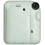Máquina fotográfica instantânea Fujifilm Instax Mini 12 verde — imagem 86x54 mm, filme 62x46 mm, distância focal equiv. 60 mm