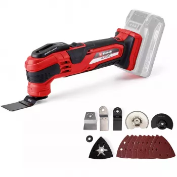 Ferramenta multifunções a bateria Power X-Change VARRITO, 18 Volt (vermelho/preto, sem bateria e carregador, incl. acessórios)