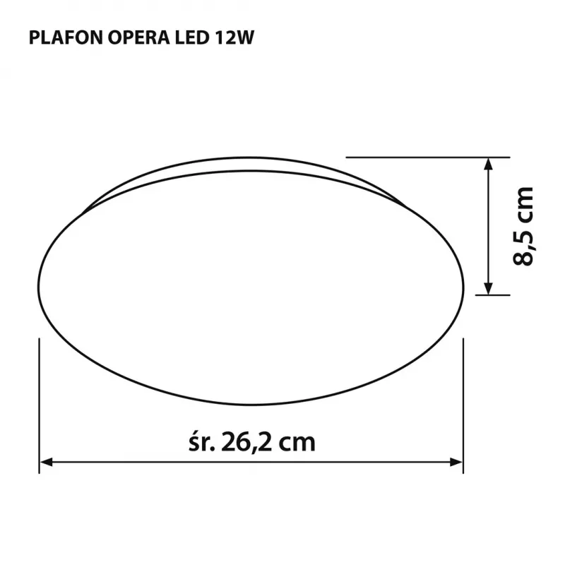 Lâmpada de teto LED moderna Activejet OPERA LED 12W