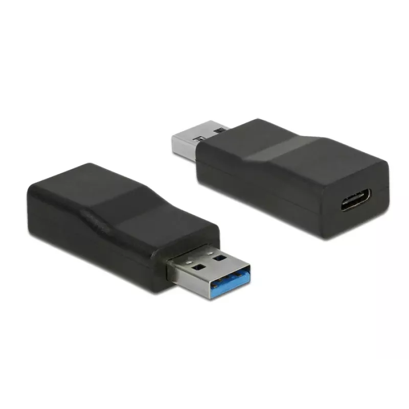 Adaptador de cabo DeLOCK 65696 USB 3.1 Gen 2 Type-A para Type-C Preto