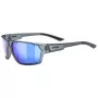 Óculos de sol polarizados Uvex Sportstyle 233 P - smoke mate/espelhado azul