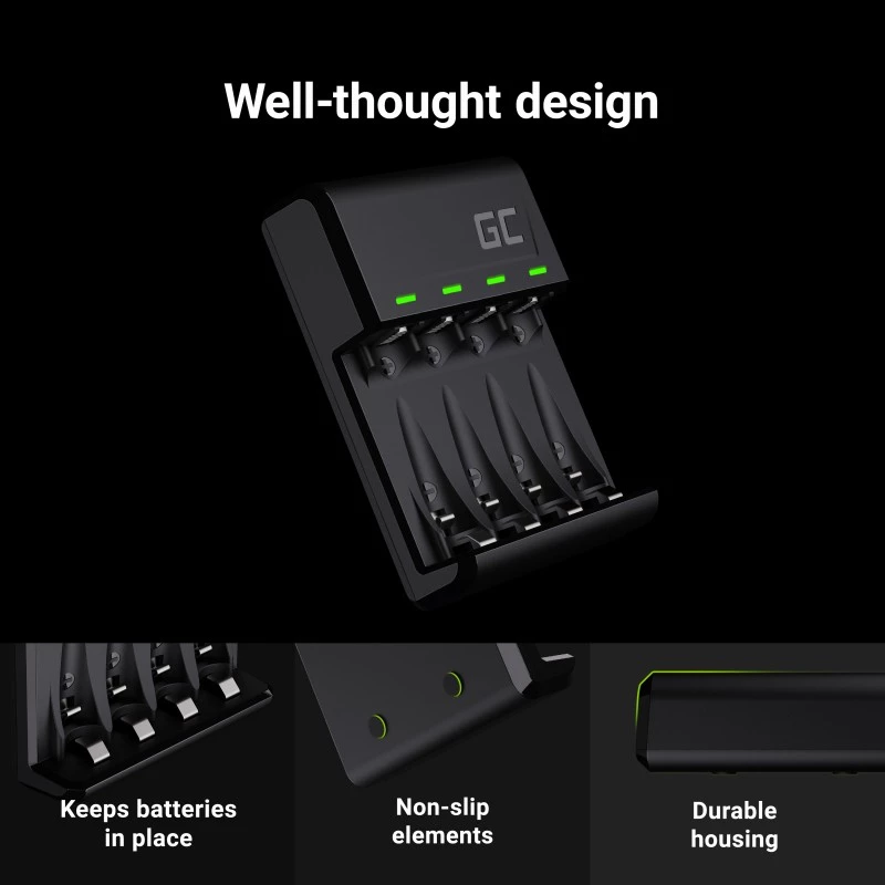 Carregador GC VitalCharger 2xAA 2000 mAh 2xAAA 800 mAh