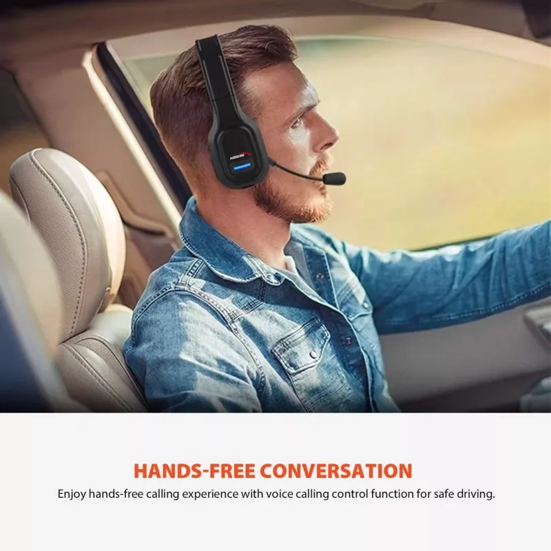 Headset Bluetooth Audiocore 74452 auscultadores cancelamento de ruído microfone call center Google Siri escritório sem fios