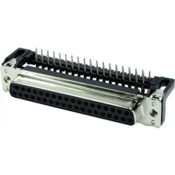 Conector D-Sub Harting 09664127601 37 pinos fêmea preto metálico