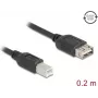 Cabo USB DeLOCK 81528 0,2 m USB B USB A preto USB 2.0