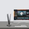 Suporte de secretária Gravity para MacBook prateado