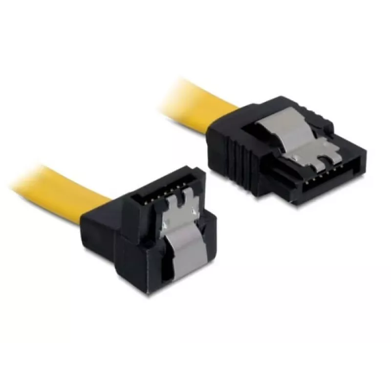 Cabo SATA ficha/ficha DeLOCK 0,7 m amarelo 82814