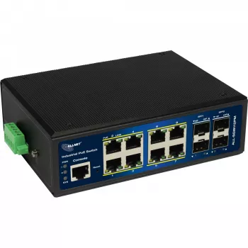 Switch PoE industrial ALLNET ALL-SGI8112PMJ 8+4 portas