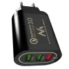 Carregador de parede USB MACLEAN MCE479B — 3 portas USB, potência total 18W, compacto
